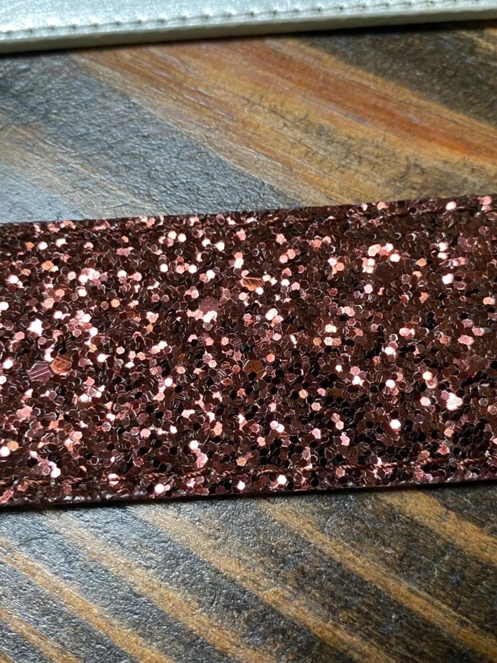 Set of 3 Belts - Copper Glitter NWT, Metallic Silver NWOT, Brown suede - Sz S/M
